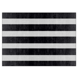 Elegant Black & White Striped Simple Chic Cutting Board