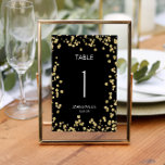 Elegant Black & White Table Number<br><div class="desc">Elegant Black & White Table Number
This elegant table number card is perfect for any special event.. The design features a black background with a gold diamond border.  Customise each number card and add it to your cart.</div>