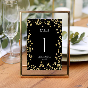 Elegant Black & White Table Number