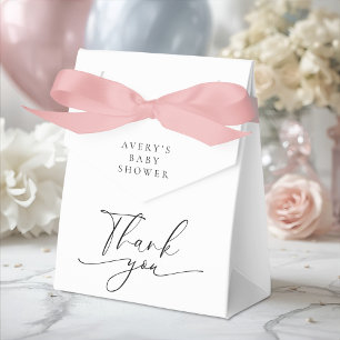Elegant Black White Thank You Favour Box