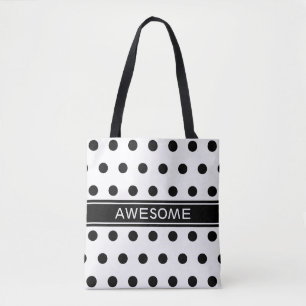 Elegant Black & White Tote Bag
