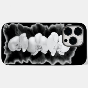 Elegant black white tropical orchids floral Case-Mate iPhone 14 pro max case
