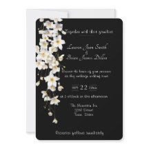 Elegant Black & White Watercolor Flowers