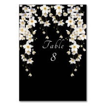 Elegant Black & White Watercolor Flowers
