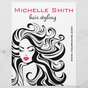 Elegant Black White Wavy Hairstyle Hair Extensions Flyer