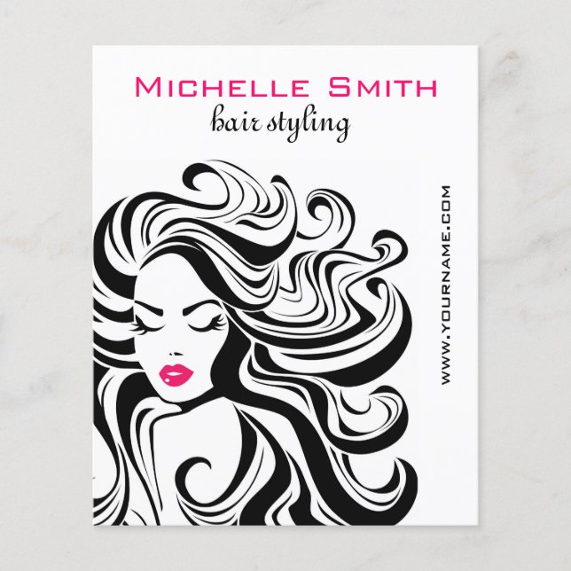 Elegant Black White Wavy Hairstyle Hair Extensions Flyer (Front)