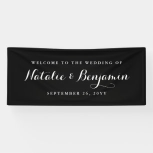 Elegant Black & White Wedding Banner
