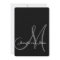 Elegant Black White Wedding Invitation Initial
