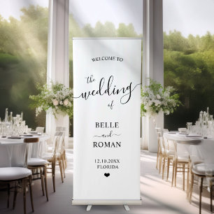 Elegant Black & White Wedding Sign