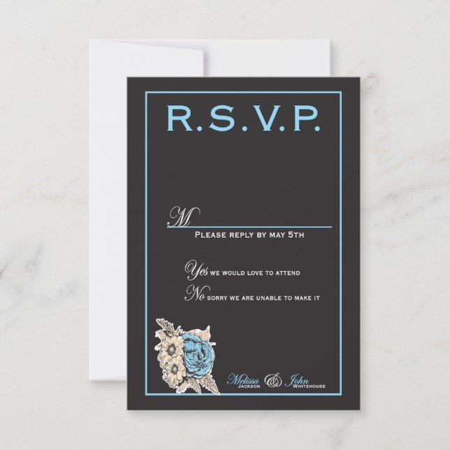 Elegant Black & white with light blue details (Front)