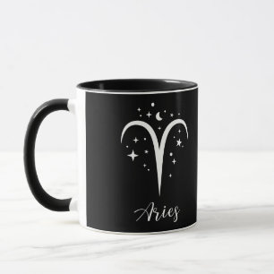 Elegant Black Zodiac sign Mug