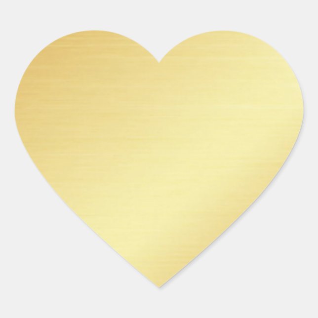 Elegant Blank Heart-Shaped Gold Seals (Front)