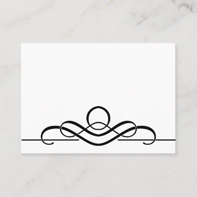 Elegant Blank Table Number Place Cards (Front)