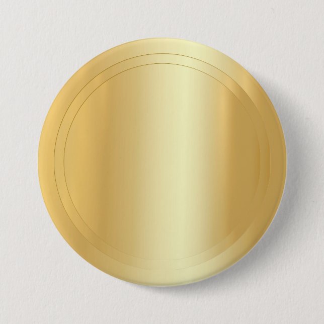 Elegant Blank Template Add Your Text Gold Look 7.5 Cm Round Badge (Front)