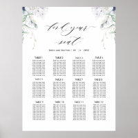 Elegant Bliss, Wedding Seating Chart Sign