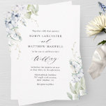Elegant Bliss, White Floral and Greenery Wedding Invitation<br><div class="desc">Delight your guests with this beautiful wedding invitation with exquisite watercolor flowers and greenery, and modern hand written calligraphy elements showcasing your wedding details. Ability to change "together with their parents" introduction to "together with their families", "together with great joy" or "together with great pleasure". Floral and greenery in a...</div>