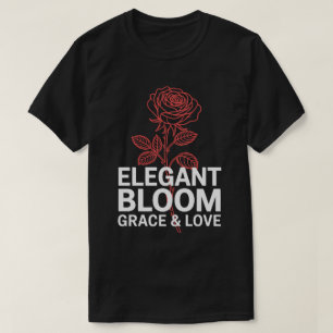 Elegant Bloom Rose Tee