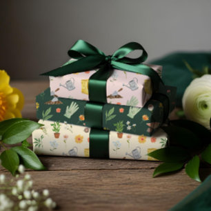 Elegant Blooming Floral Botanical Garden Girly Wrapping Paper Sheet