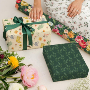 Elegant Blooming Floral Botanical Garden Girly Wrapping Paper Sheet