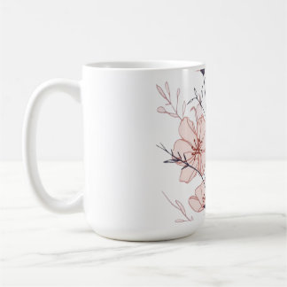 Elegant Blooming Flower Illustration Coffee Mug