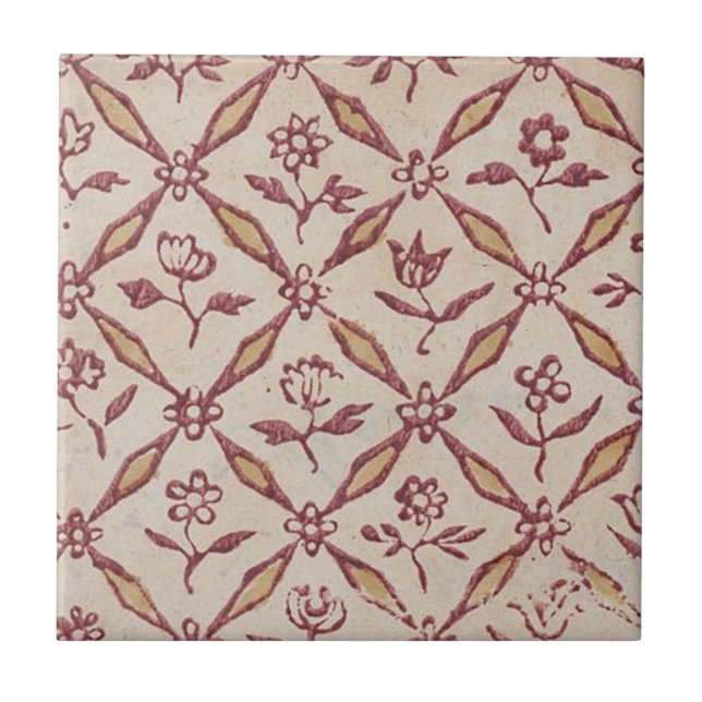 Elegant Blossom Ceramic Tile (Front)