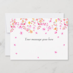 Elegant Blossom Your Message Thank You Card