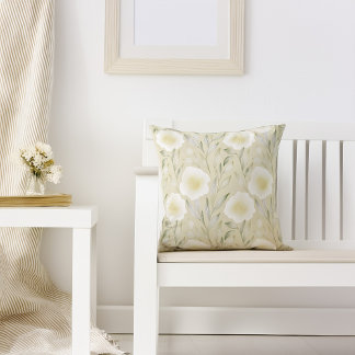 Elegant Blossoms Throw Pillow 