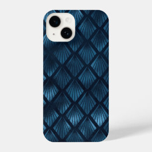 Elegant blue abstract iPhone 14 case