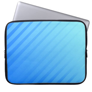 Elegant Blue Abstract Lines Laptop Sleeve