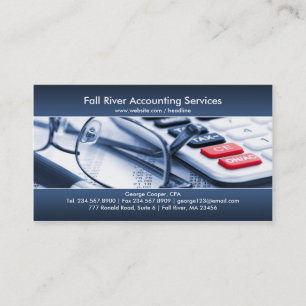 Elegant Blue Accounting Business Card