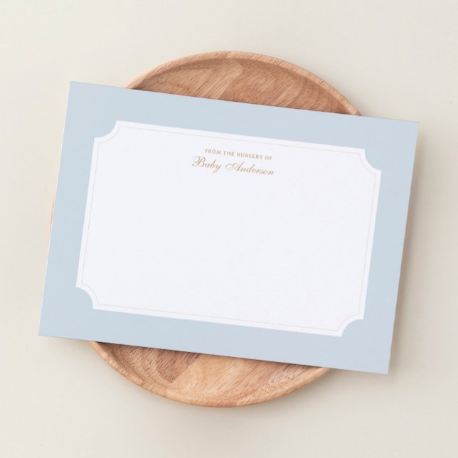 Elegant Blue and Gold Baby Shower Thank You Card (Creator Uploaded)
