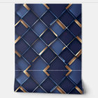 Elegant Blue and Gold Geometric