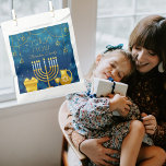 Elegant Blue and Gold Hebrew Happy Hanukkah  Favour Bags<br><div class="desc">Elegant Blue and Gold Hebrew Happy Hanukkah Favour Bag</div>