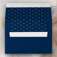 Elegant Blue and Gold Polka Dots