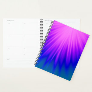 Elegant Blue and Pink Abstract Planner