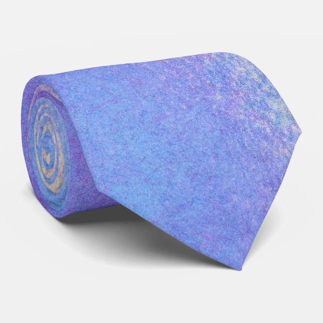 Elegant Blue and Purple Watercolor | Necktie (Rolled)