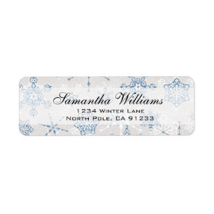 Elegant Blue and SIlver Holiday Snowflake