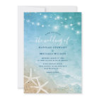 Elegant Blue and Teal Watercolor Beach Wedding
