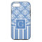 Elegant Blue and White Art Deco Damask