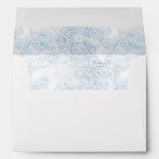 Elegant Blue and White Champagne Wedding Envelope