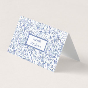 Elegant Blue and White Floral