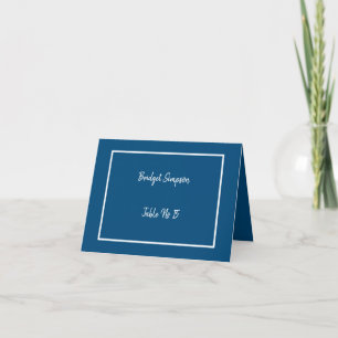 elegant blue and white guest Seating Cards