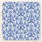 Elegant Blue and White Moroccan Style Damask