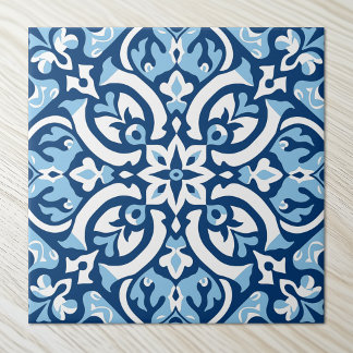 Elegant Blue and White Tile