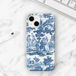 Elegant Blue and White Vintage French Toile iPhone 12 Case<br><div class="desc">Vintage historic 18th century French blue and white toile de jouy design featuring ladies and gentleman in elegant period dress among trees,  a lake and classic stone ruins.</div>