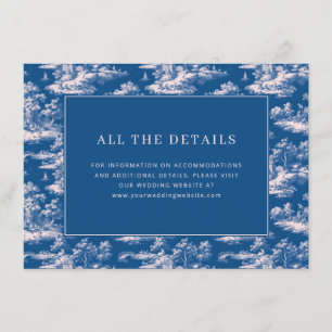 Elegant Blue and White Wedding Invitation