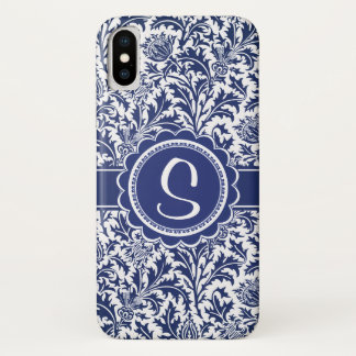 Elegant Blue and White William Morris Floral iPhone X Case