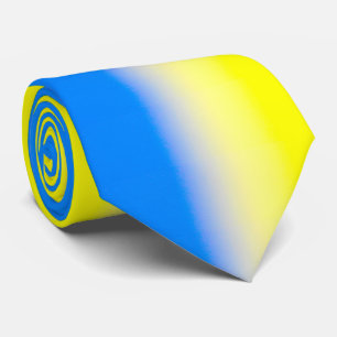 Elegant Blue and Yellow Ukraine Inspired Peace Tie