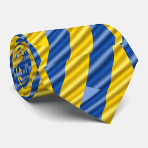 Elegant Blue and Yellow Ukraine Inspired Peace Tie