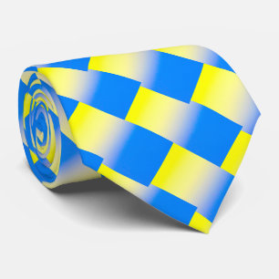 Elegant Blue and Yellow Ukraine Inspired Peace Tie